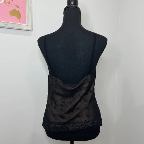 Megan Park Lace Black 100% Silk Camisole - Picture 3 of 8